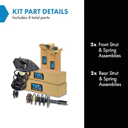 Image of TRQ Front and Rear Strut & Coil Spring Assembly Set Driver & Passenger Sides Compatible with 00-11 Chevrolet Impala 98-02 Oldsmobile Intrigue