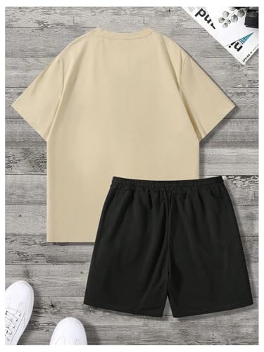 Men's Plus Size Track Suit 2 Piece Summer Outfits Tropical Crew Neck T Shirts and Shorts2