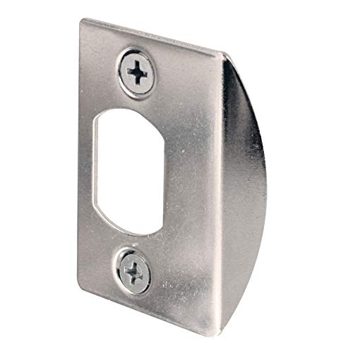 Prime-Line MP2234 Standard Latch Strike, 1-5-8 In., Steel, Chrome Plated Finish (2 Pack)