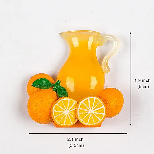 Imán para refrigerador en forma de jugo de naranja miniatura 6
