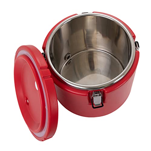 Forout Insulated Beverage Dispenser/Server – Insulated Thermal Hot And Cold Beverage Dispenser – 15 Liter(3.7 Gallon) Drink Dispenser With Spigot For Hot Tea & Coffee, Cold Milk, Juice Red #TOP4