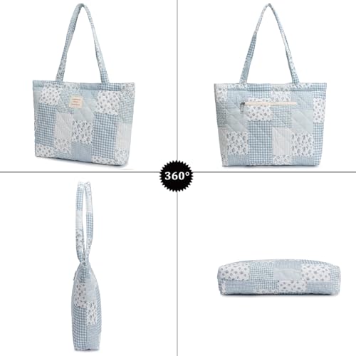 Bolso Tote Acolchado para Mujer con Cierre Superior miniatura 3