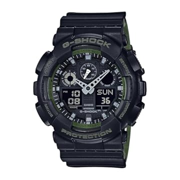 Casio Relógio GA-100L-1A G-Shock GA-100 Série Militar (Preto/Tamanho Único), Multi, One Size, Digital