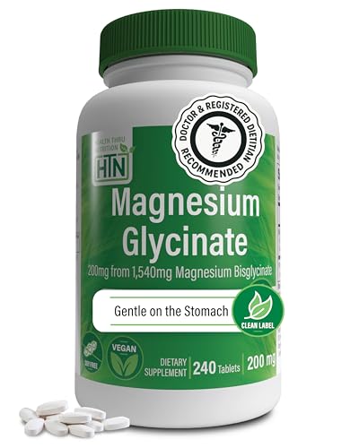 Health Thru Nutrition Magnesium Glycinate 1540mg 240 Count