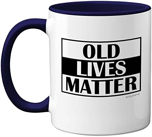 50th 60th 70th Birthday Gifts for Men Women - Old Lives Matter Coffee Mug - Dad Mum Grandma Grandad Birthday Gifts, Christmas Father's Day Present, 11oz Ceramic Dishwasher Safe Mugs - Made in UK