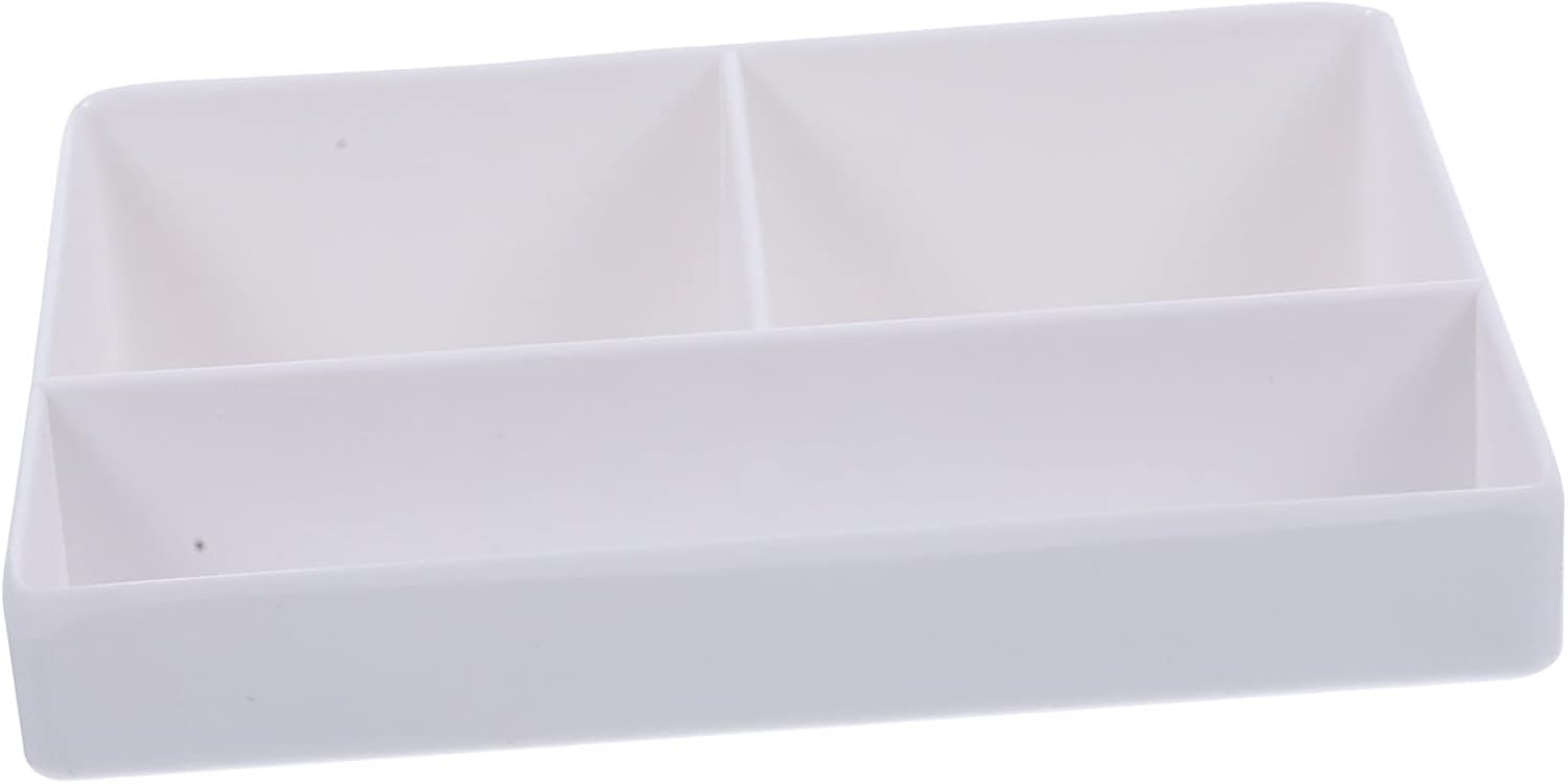 Desktop Sugar Bag Holder with Compartments, Imitation Porcelain