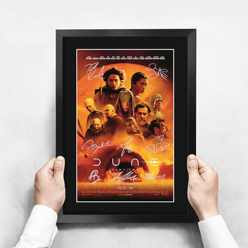 HWC Trading Dune Part 2 2024 Timothee Chalamet Gifts Printed Poster Signed Autograph Picture for Movie Memorabilia Fans - A3 Framed - Image 2