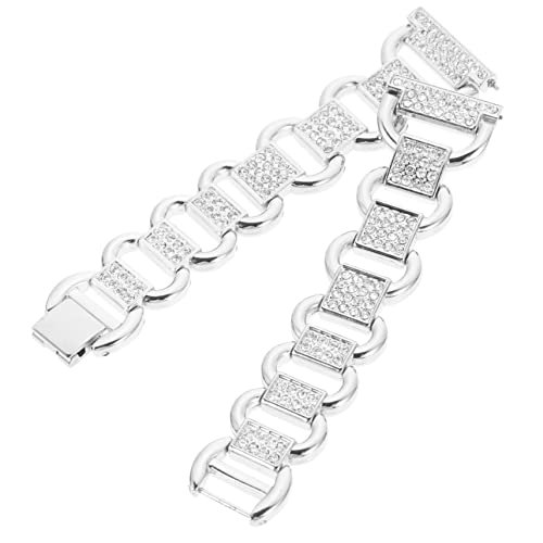 Levemolo Rhinestone Metal Watch Band Replacement for Watch Elegant Wrist Strap Comfortable Design for Everyday Wear Stylish Finish