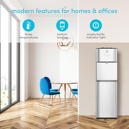 Avalon B3BLOZONEWTRCLR Limited Edition Self Cleaning Water Cooler Water Dispenser - 3 Temperature Settings - Hot, Cold & Room Water, Durable Stainless Steel Construction, Bottom Loading - UL/Energy Star Approved by Avalon - Image 2