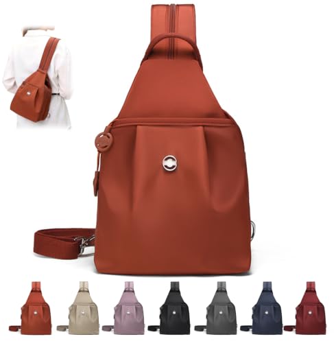 PZAHYAW 3 in 1 Anti Theft Travel Tote Bag, Convertible Capacity Backpack Purse, Lightweight Sling Bag for Women's Commute & Outdoor (Orange) by PZAHYAW - Used condition - US$16.19