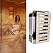 Sauna Heater, 3KW 110V Internal Control Temperature Adjustable Stainless Steel Electric Sauna Stove, High Heating Efficiency Wet and Dry Sauna Heater for Family, Hotel, Spa, Shower