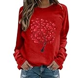 Langarmshirt Damen Street One, Damen Halloween Langarm Sweatshirt Kürbisdruck Sweatshirts Oversized Kürbis-Smiley Print Pullover Tops Kapuzenpullover Hoodie Farbblock Langarmshirt Oberteile