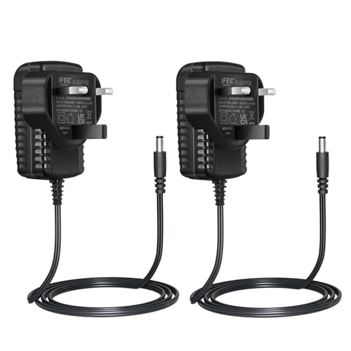 Security-01 2-Pack AC to DC 5V 1A Power Supply Adapter, Plug 5.5mm x 2.1mm