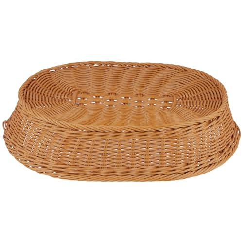 Cesta imitación mimbre para pan lavable y duradera de 2 piezas 5