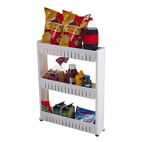 PARASNATH Plastic Storage Organiser Rack Holder with Wheels, larg...