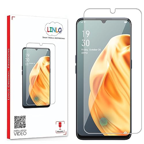 Image of Tempered Glass Screen Protector Compatible for Oppo F15 /Oppo F17 with Full Screen Coverage; Except Edges and Easy Installation Kit(Transparent), Pack of 1