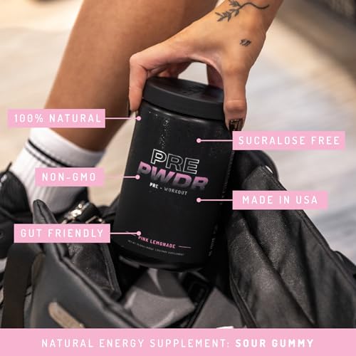 Image of Pre-Workout Powder, All Natural Pre Workout for Energy, Pump, Endurance & Strength, with Caffeine (Pink Lemonade)