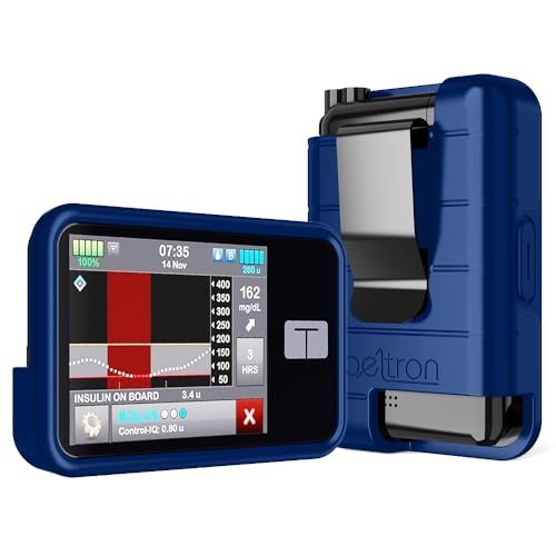 BELTRON Protective Case for Tandem t:Slim X2 Pump with Built-in Metal Belt Clip (Strong & Durable Case for Tandem Diabetes Care TSlim X2 Insulin Pump) - Blue