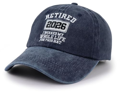 Image of Retired 2025 2026 I Worked My Whole Life for This Hat for Men Women, Adjustable Embroidered Retirement Baseball Cap