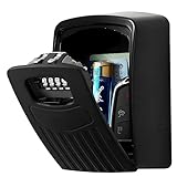 Extra großer Schlüsseltresor mit Code-Sicherheitsschloss, Wandmontiert 4-stelliges Kombinationsschloss,Gross Schlüsselbox für Draußen, Innen, Auto, Zuhause, Büro, Garage