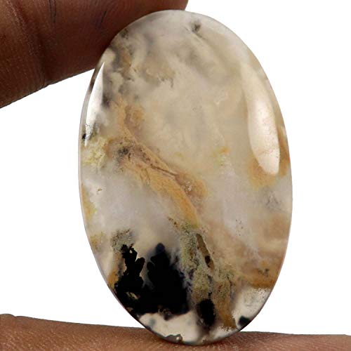 Agate dendrite tigre cabochon pour création de bijou bohème chic - 2