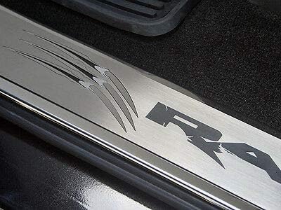 Blue Oval Industries Brushed and Polished Stainless Steel Door Sill Plates fits 2010-2014 F-150 Raptor