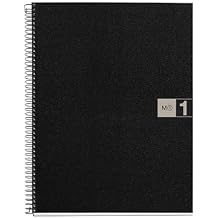 Miquelrius Single Subject Spiral Notebook, Graph/Quad Pages, Grey, 80 Sheets 8.5" x 11" 49425