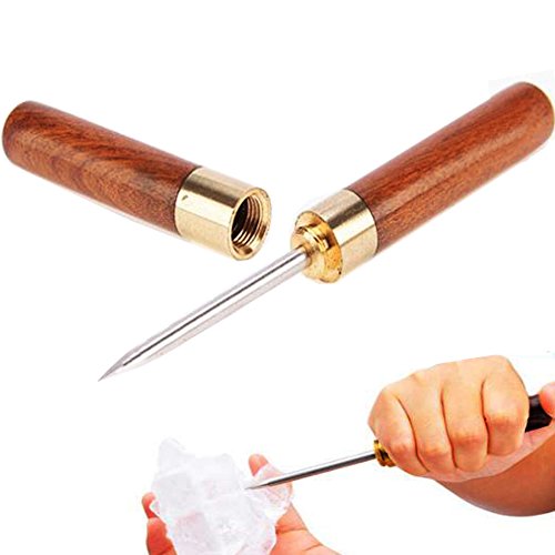 Imoden Ice Picks Wooden Handle Stainless Steel Knife With Cover (Red 2 Pack) #TOP1