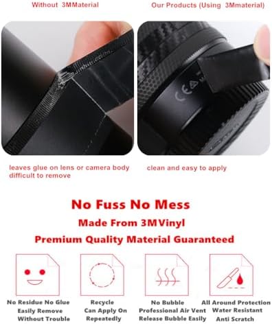 Camera Lens Sticker Coat Wrap 100 500 Protective Wrap Film Protector Decal Skin for Canon RF 100-500mm F4.5-7.1 L is USM (Mamba Grey White) image 4