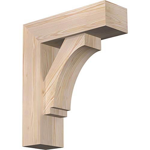 Ekena Millwork BKT0806X24X28IMP05SDF Imperial Block Bracket w/Offset Brace, 24" D x 28" H Rustic Wood, 7 1/2"W Douglas Fir (Smooth)