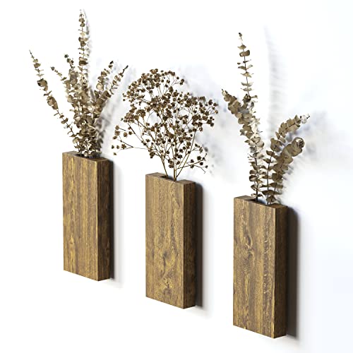 America Empire Wood Wall Pocket Vase Luxy Trending Decor | Hanging Plant Wall Pocket Planter Indoor. Wall Plant Pockets Wall Mount. Wood Wall Vase (Set Of 3) #TOP1