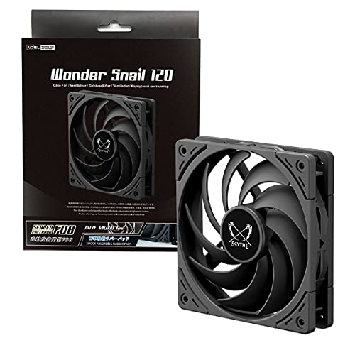 Scythe Wonder Snail 120 PWN - 2400 RPM, 120mm x 25mm Static Pressure Optimized High-Performance Computer Case Fan, Fluid Dynamic Bearing, 4-Pin Connector, Single Pack, Black by SCYTHE - Used condition - Image 6