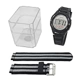 Reloj Parlante en Español – para Ciegos, Baja Visión y Personas Mayores, con Alarma Audible y Anuncio Automático, Incluye una Correa de Nylon Extra VI-008(TS)