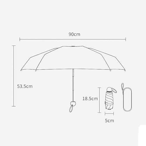Walnut Portable Sun Umbrella Sun Protection Folding Umbrella Female Sunshade Rain Dual-Use Compact Pocket #TOP1