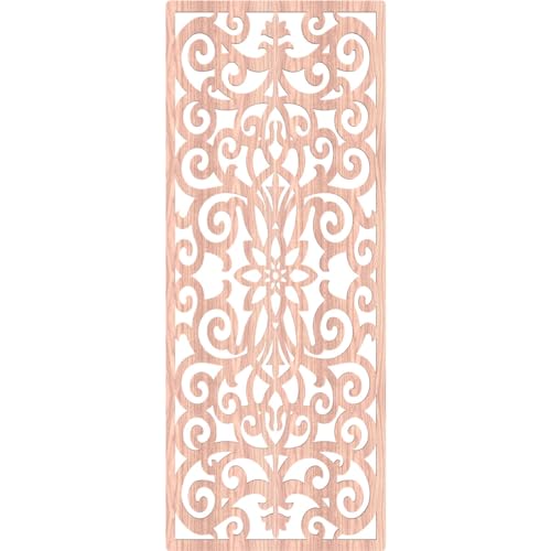 Image of Buel Decorative Pierced Fretwork Wood Wall Panels, 25 3 /8 inchW x 64 3 /8 inchH x 3 /8 inchT, Walnut