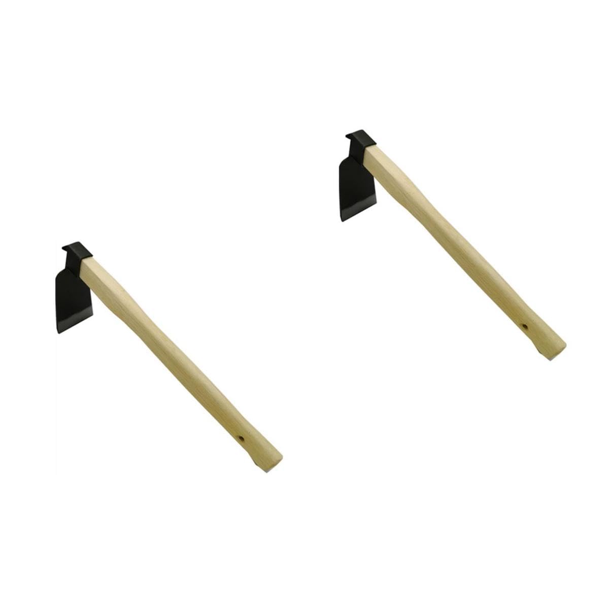 Toyvian 2 Piezas aflojando la azada de jardín herramienta para deshierbar grietas azada para cavar tierra azada para plantar al aire libre azada de excavación de jardinería madera