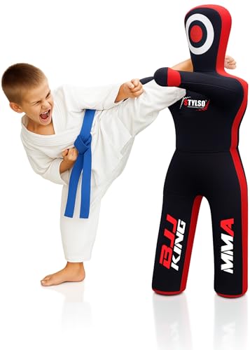 Un-Filled Wrestling Dummy for Kids - Ultimate Training Companion for Grappling Jiu Jitsu BJJ MMA Judo - Unleash Your Potential with Our Youth Punching Buddy Un-Filled (Black