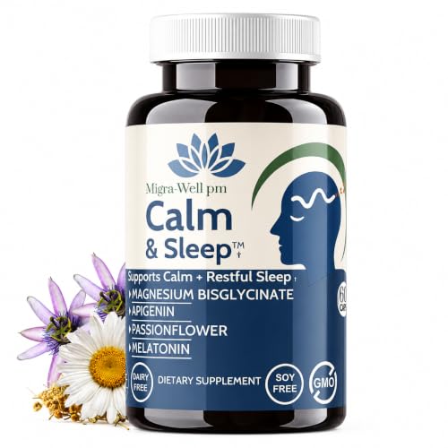 Migra-Well Magnesium Sleep Aid with Apigenin & Passionflower (60 Caps)