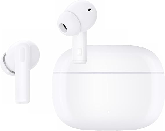 HONOR Choice X7 Lite Wireless Earbuds with Ear Hooks, Bluetooth 5.3 Headphones, ENC Noise Cancellation, IPX5 Waterproof, Deep Bass, Sports Earphones White