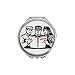 Mao Ze Anthology Chinese Soldier Hand Compact Mirror Round Portable Pocket Glass