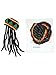 SATINIOR Rasta Hat with Black Dreadlocks Wig Rasta Wig with Dreads Funny Hat, 1 Piece, Size 17. 3