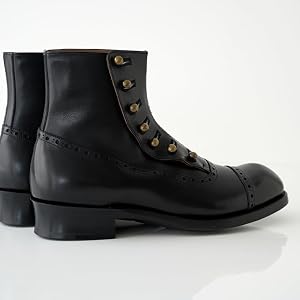 Amazon | [ショセ] ボタンブーツ C-7039 ブラック 26.5cm | chausser