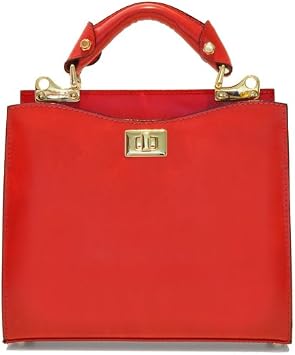 Pratesi Leather Bag for Women Anna Maria Luisa de' Medici Medium in cow leather - Radica Black Made in Italy