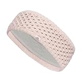 adidas レディース クレストライン ニット ヘッドバンド フリース 裏地 暖かい ソフトスタイル 冬 寒い天候用 サンディピンク/グレー スリー、サンディピンク/グレー スリー、ワンサイズ