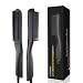  Beard Straightener for Men, Pterxiog Electric Ceramic & Ionic Beard Straightening Comb, Fast Heat Straightening Hair Brush for Women, Anti-scald 3 Adjustable Temperature, Portable for Home and Travel
