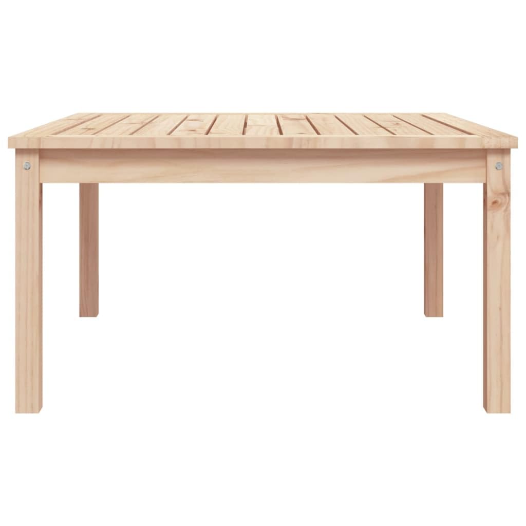 Masywne drewno sosnowe, kwadratowy stół ogrodowy, 82,5 x 82,5 x 45 cm, stabilna rama drewniana na taras i do ogrodu, eleganckie wzornictwo na posiłki z rodziną i przyjaciółmi