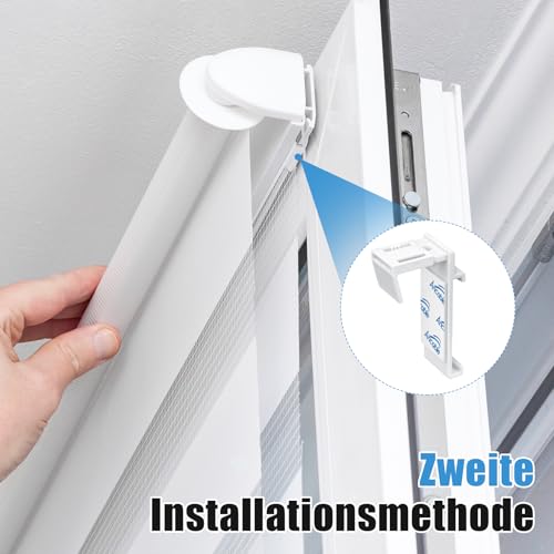 Klemmhalter für Klemmfix Rollo, Ancable Doppelrollo Ohne Bohren Ersatzteil Zubehör 4 Stück Set, klemmträger Halterung für PVC, Holz-Fenster, Türflügel