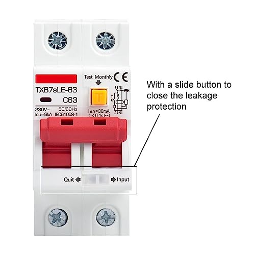 Mini disjoncteur 2P 40A AC220V avec protection différentielle RCD