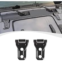 RT-TCZ Hood Hinge Cover Exterior Decoration Kits Accessories for 2018-2023 Jeep Wrangler JL JLU and Gladiator JT Carbon Fiber Grain