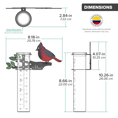 La Crosse 704-4612 5-inch Capacity Metal Cardinal Rain Gauge by La Crosse Technology - Image 5